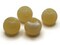4 28mm Yellow &#x26; White Swirl Large Hole Round Acrylic Plastic Ball Beads